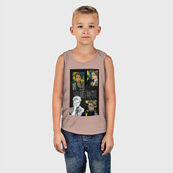 Майка детская хлопок Магическая битва Кэнто Нанами работник, цвет: пыльно-розовый — фото 2