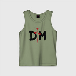 Майка детская хлопок Депеш мод логотип, цвет: авокадо