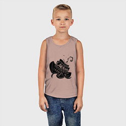 Майка детская хлопок Только смелым покоряются моря, цвет: пыльно-розовый — фото 2