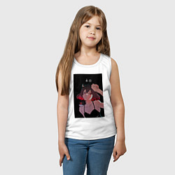 Майка детская хлопок Чёрный клевер неро, цвет: белый — фото 2