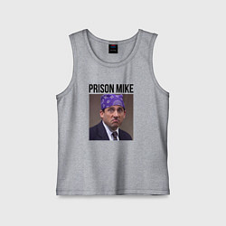 Майка детская хлопок Prison mike Michael Scott - офис, цвет: меланж