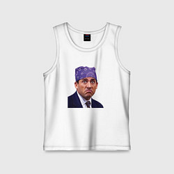 Майка детская хлопок Prison mike Michael Scott офис, цвет: белый