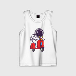 Детская майка Космонавт на мотороллере