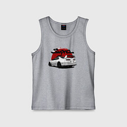 Майка детская хлопок Автомобиль Toyota Supra, цвет: меланж