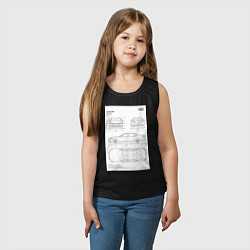 Майка детская хлопок Audi A8, цвет: черный — фото 2