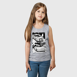 Майка детская хлопок Nissan silvia subaru forester, цвет: меланж — фото 2