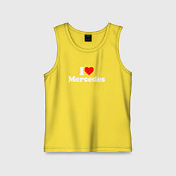 Майка детская хлопок I love Mercedes, цвет: желтый