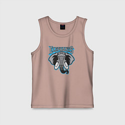 Майка детская хлопок Elephants team, цвет: пыльно-розовый