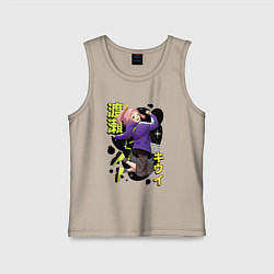 Майка детская хлопок Киви Ватасэ - Медуза не умеет плавать в ночи, цвет: миндальный