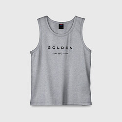Майка детская хлопок BTS Golden, цвет: меланж