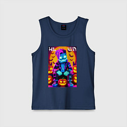 Майка детская хлопок Прикольный чувак - Майнкрафт и хэллоуин, цвет: тёмно-синий