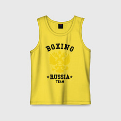 Майка детская хлопок Boxing Russia Team, цвет: желтый