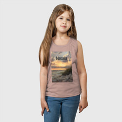 Майка детская хлопок Natalia закат, цвет: пыльно-розовый — фото 2
