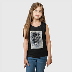 Майка детская хлопок Абстрактная графика Blue, цвет: черный — фото 2