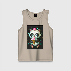 Детская майка Панда с мороженым