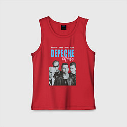 Майка детская хлопок Depeche Mode Vintage, цвет: красный