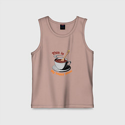 Майка детская хлопок Счастье в мелочах, цвет: пыльно-розовый