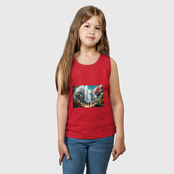 Майка детская хлопок Планета фантастика, цвет: красный — фото 2