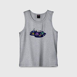 Майка детская хлопок Космическое плавание, цвет: меланж