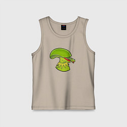 Майка детская хлопок Кермит - Чужой, цвет: миндальный