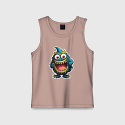 Детская майка Веселый зубастый монстрик