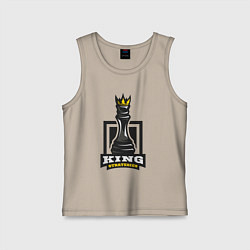 Майка детская хлопок Королевские стратегии, цвет: миндальный