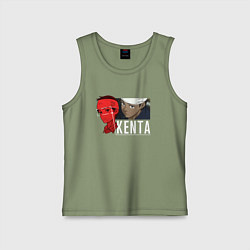 Майка детская хлопок Кэнта Ли терминатор зеро, цвет: авокадо