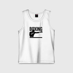 Майка детская хлопок Боксер boxing, цвет: белый