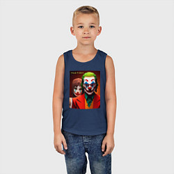 Майка детская хлопок Joker and Minecraft - collaboration, цвет: тёмно-синий — фото 2