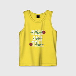 Майка детская хлопок Рок н рол с розами, цвет: желтый