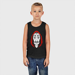 Майка детская хлопок Money heist, цвет: черный — фото 2