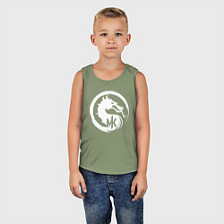 Майка детская хлопок Mortal kombat 1 logo, цвет: авокадо — фото 2