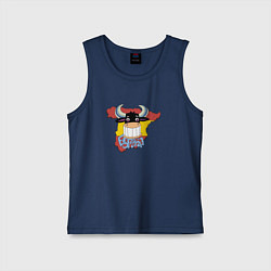 Майка детская хлопок Испания бык, цвет: тёмно-синий