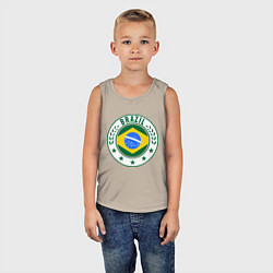 Майка детская хлопок Brazil 2014, цвет: миндальный — фото 2