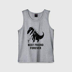 Майка детская хлопок Godzilla best friend, цвет: меланж