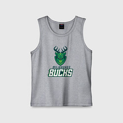 Майка детская хлопок Milwaukee Bucks NBA, цвет: меланж