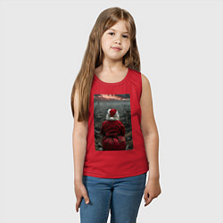 Майка детская хлопок Дед мороз и уходящий год, цвет: красный — фото 2