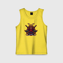 Майка детская хлопок Angry samurai, цвет: желтый