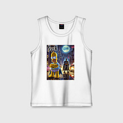 Детская майка Homer Simpson vs Batman - ai art joke