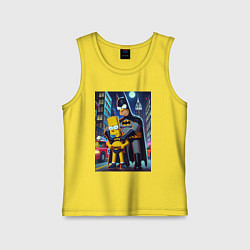 Детская майка Batsimpson with son Bart - ai art fantasy