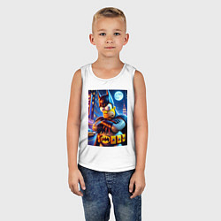 Майка детская хлопок Batsimpson - ai art collaboration, цвет: белый — фото 2