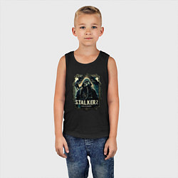 Майка детская хлопок Stalker 2 heart of Chornobyl radiations, цвет: черный — фото 2