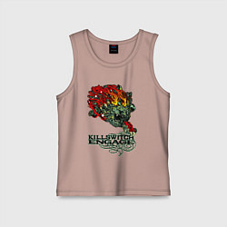 Майка детская хлопок Грифон killswitch engage, цвет: пыльно-розовый