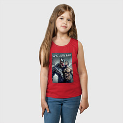 Майка детская хлопок Eddie and Venom - ai art fantasy, цвет: красный — фото 2