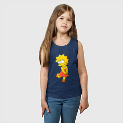 Майка детская хлопок Lisa Simpson, цвет: тёмно-синий — фото 2