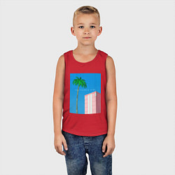 Майка детская хлопок Калифорния вайб, цвет: красный — фото 2