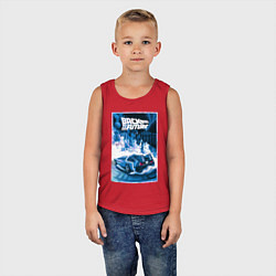 Майка детская хлопок Назад в будущее - делориан, цвет: красный — фото 2