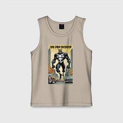 Майка детская хлопок We are Venom - retro meme, цвет: миндальный