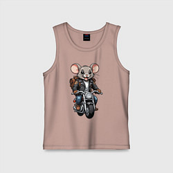 Майка детская хлопок Biker mice, цвет: пыльно-розовый