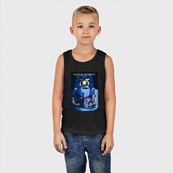 Майка детская хлопок Ультрамарин, цвет: черный — фото 2